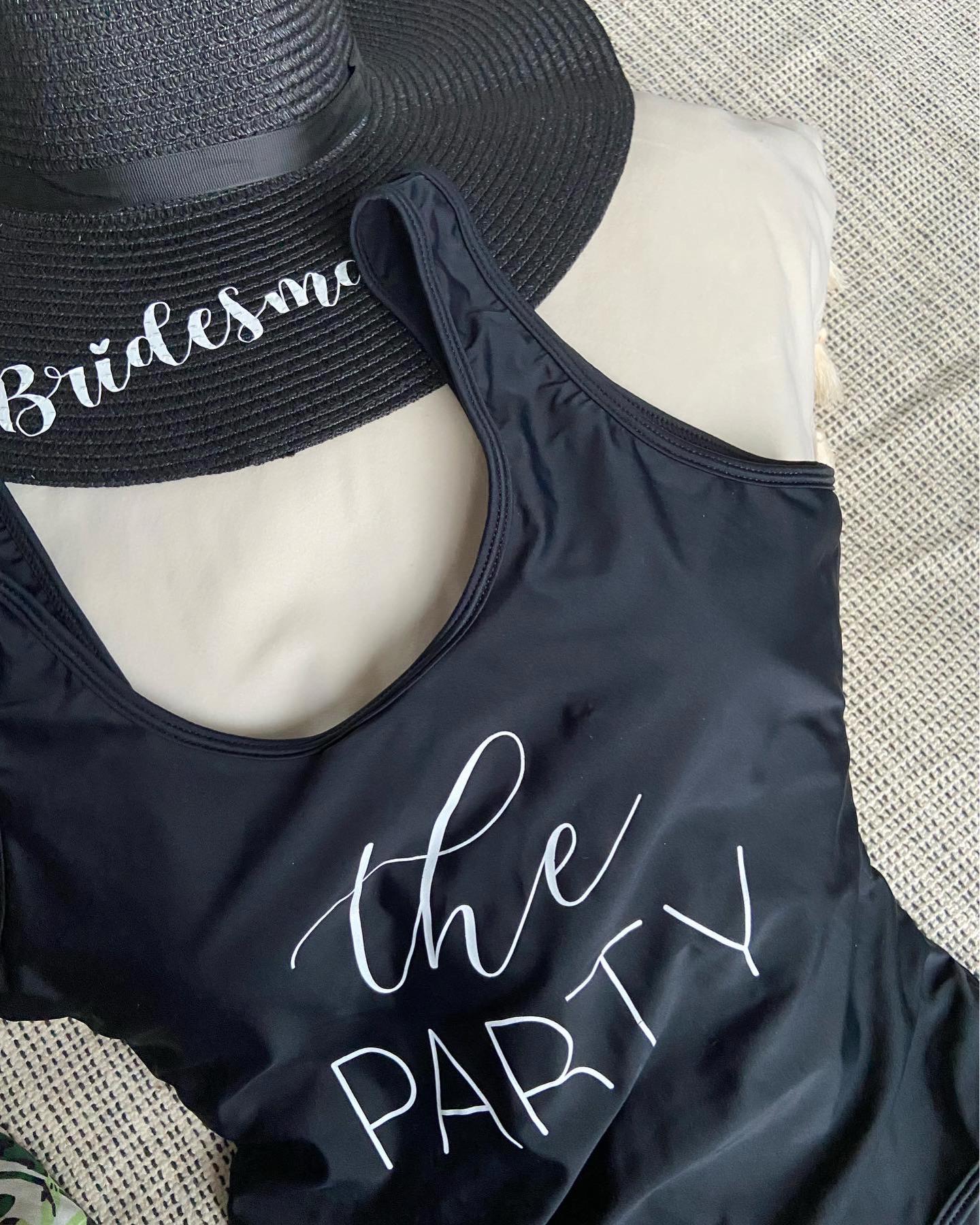 Bridesmaids swim wear gifted by the Bride.