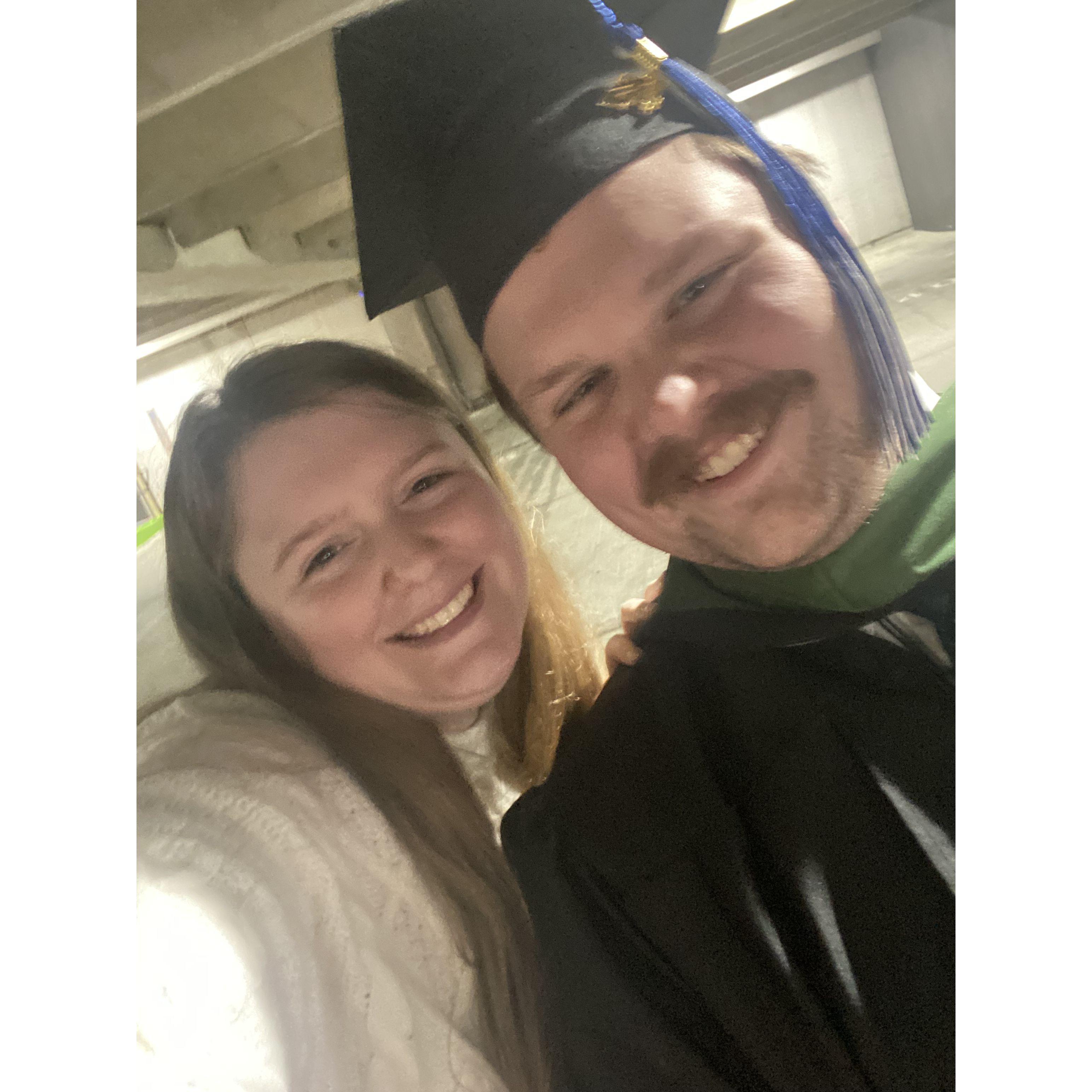 This was taken right after Josh got his Master's in Clinical Nutrition in December 2024