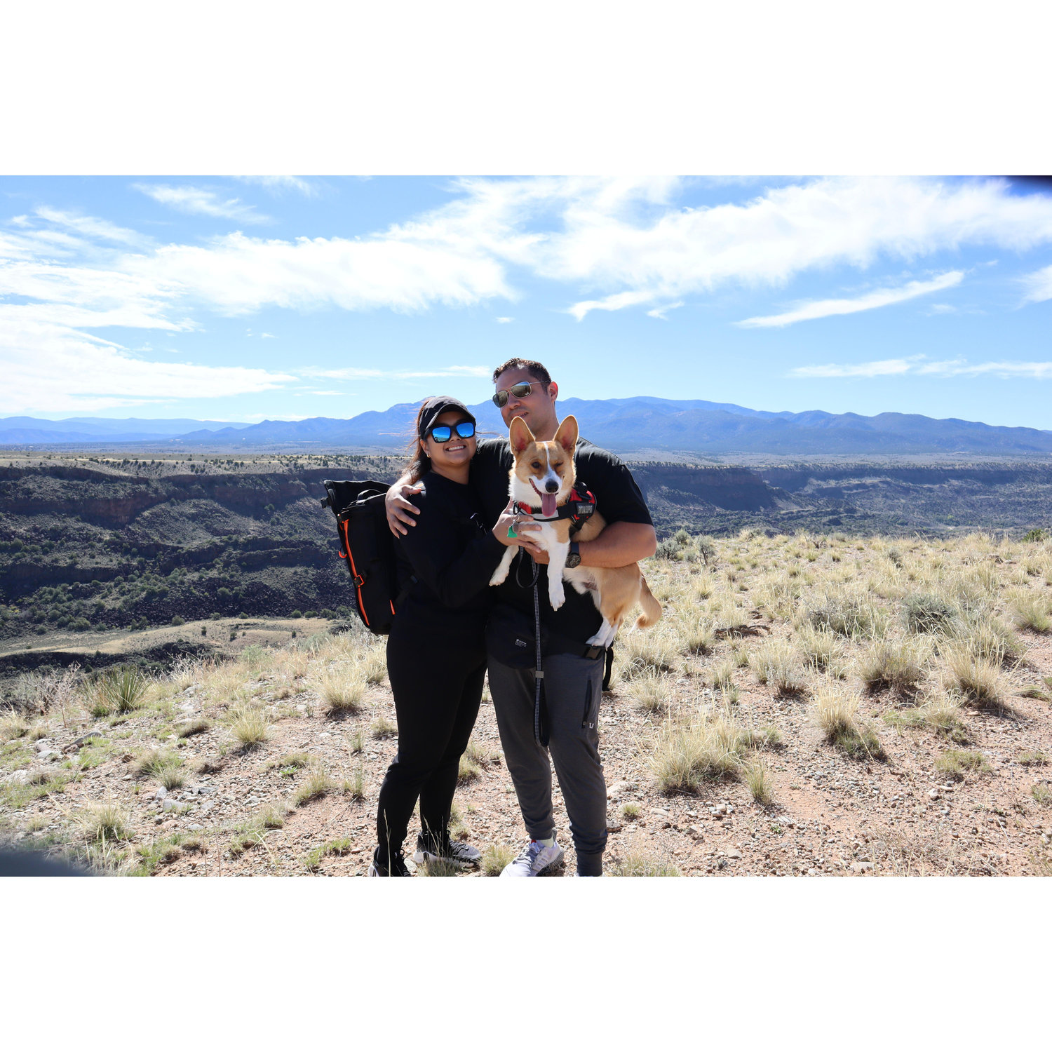 First time in Taos, New Mexico with our corgi, Guinness!