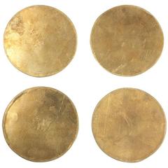 Solid Brass Coasters Set of 4