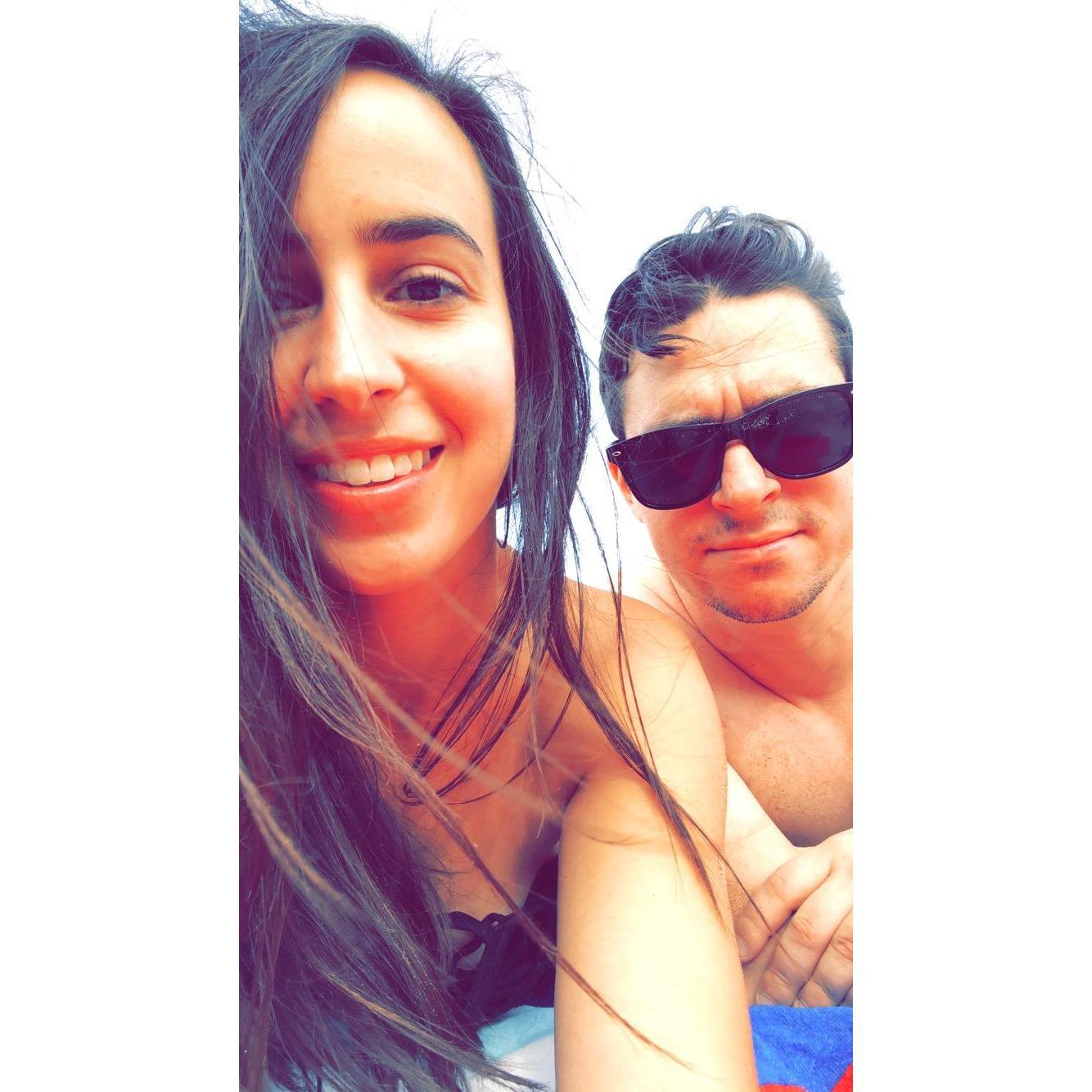 At the beach in Edgewater