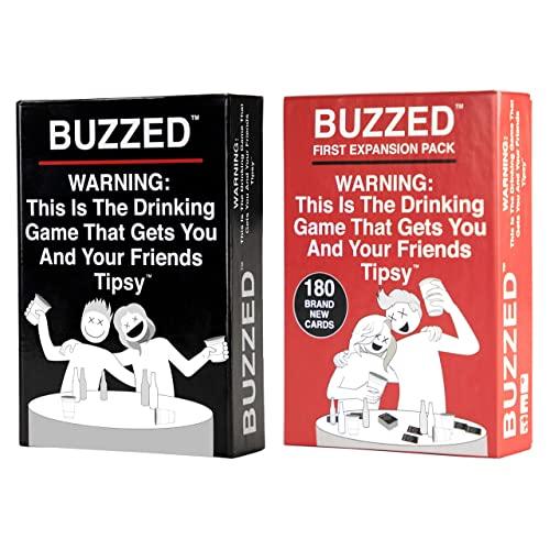 Buzzed & Buzzed Expansion Pack #1 Bundle - This is The Drinking Game That Gets You and Your Friends Tipsy!