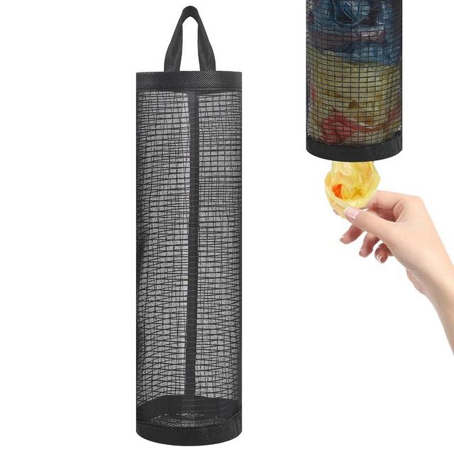 Plastic Bag Holders, Mesh Hanging Storage Bag Dispenser Plastic Bag Holder for Grocery Bags Shopping Bag Garbage Trash Bags Grocery Bag Organizer Kitchen Wall Organizer