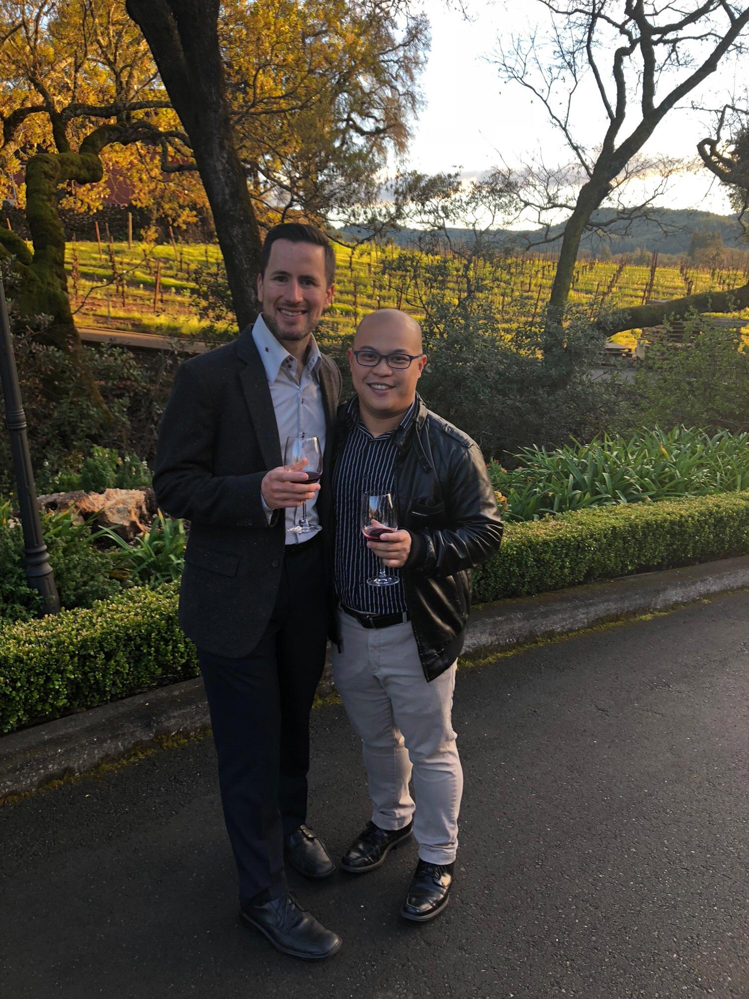Alexander Valley Vineyard's Cyrus Dinner. One of the most delicious meals we've ever had!