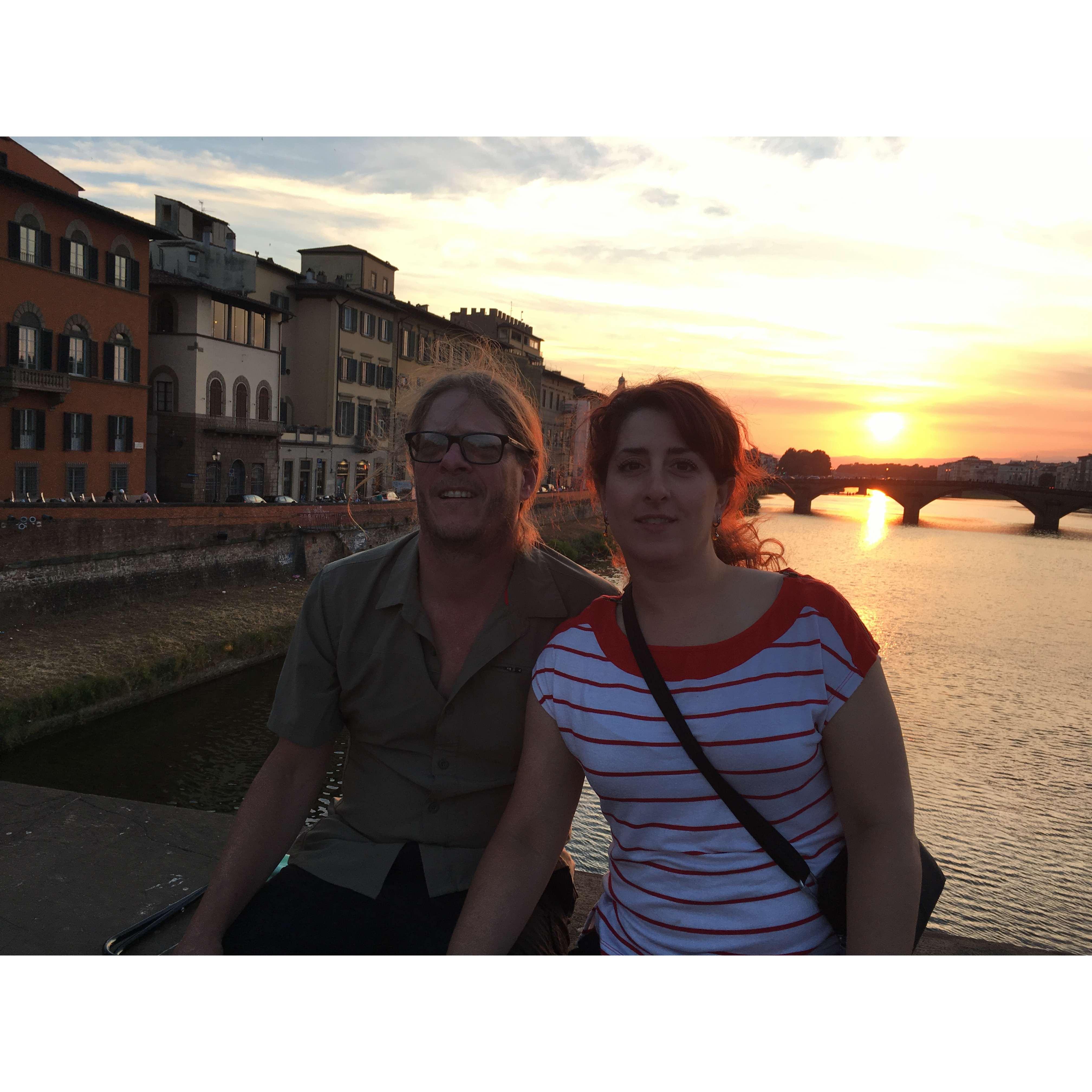 Sitting on the Arno in Florence