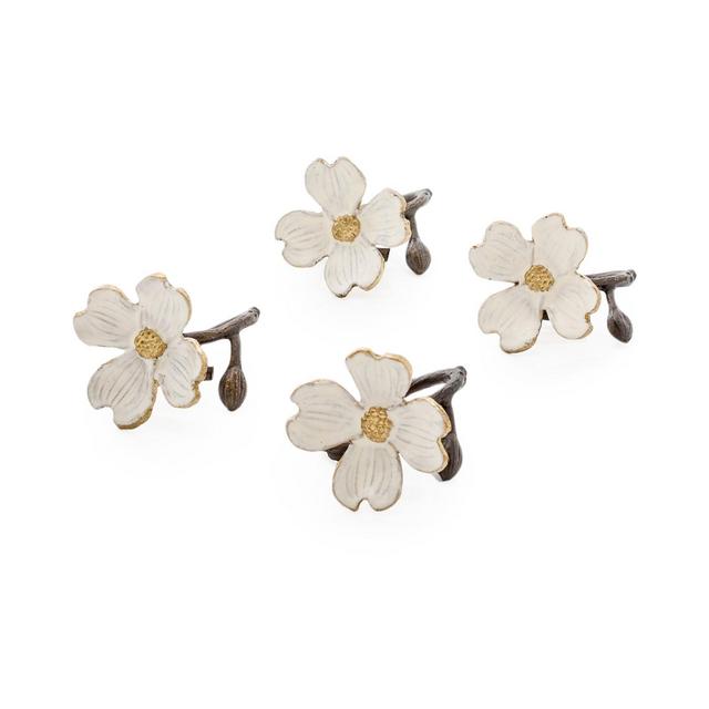 Michael Aram Dogwood Napkin Ring Set of 4