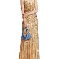 Black tie attire example for women.