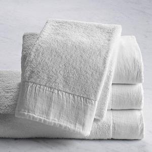 Linen-Bordered 650-Gram Turkish Hand Towel