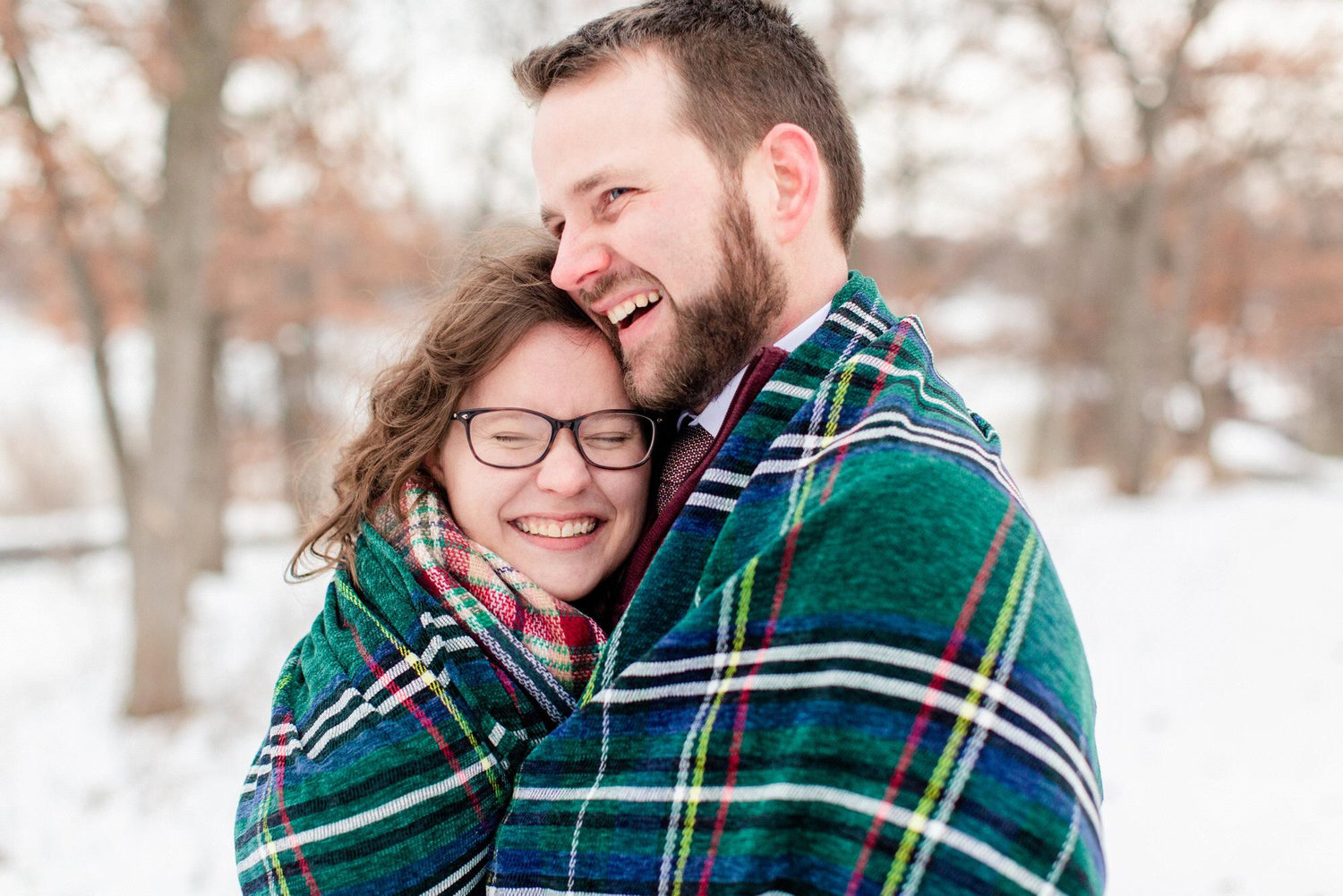 Engagement Photos at Silverwood Park in St. Anthony, MN - December 7, 2019 (photo credit: Katzie & Ben Photography)