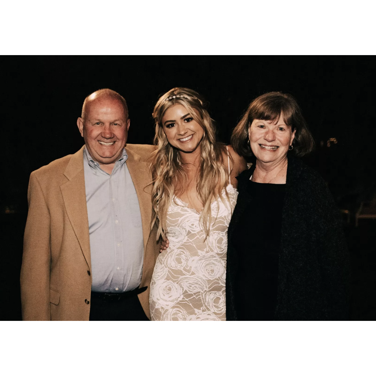 Bruce, Pam and Natalie. So happy together.
