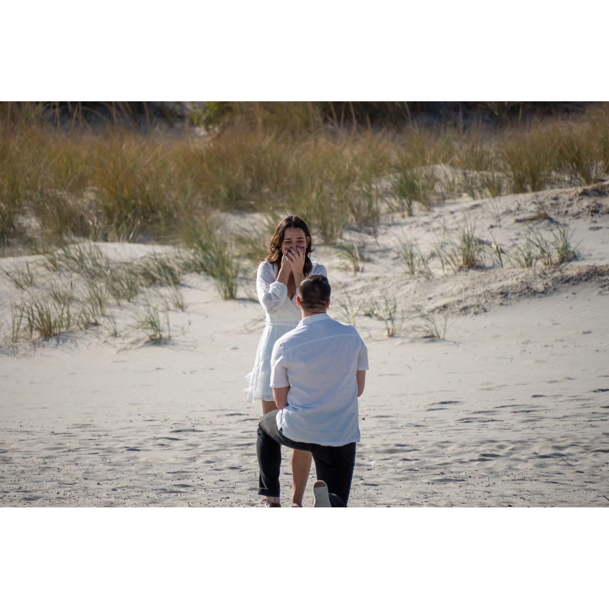 The moment Liam popped the question