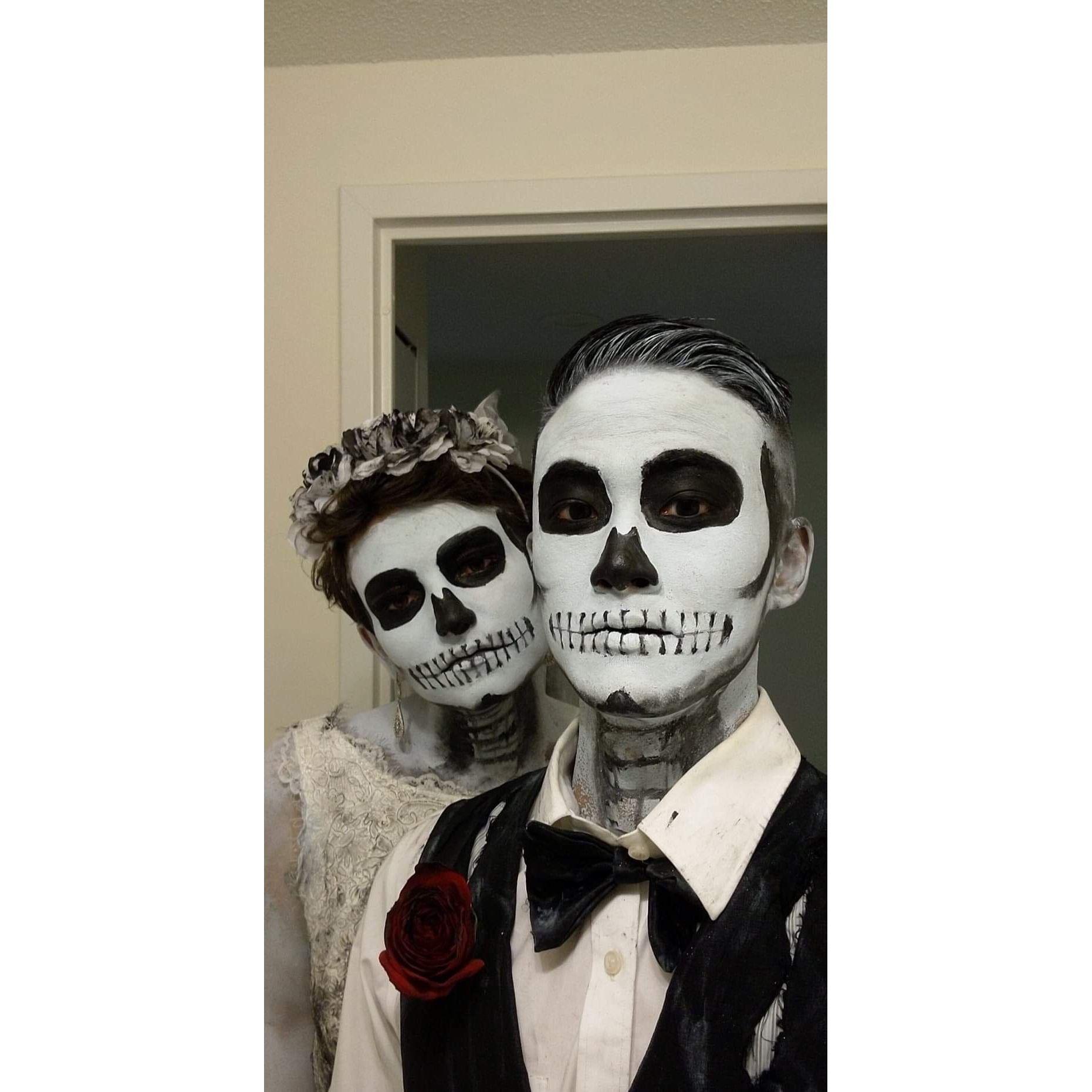 Our favorite couples Halloween costume to date: Corpse bride and groom