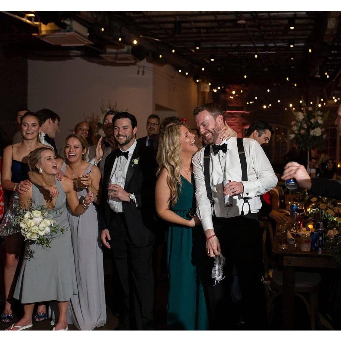 He caught the garter!