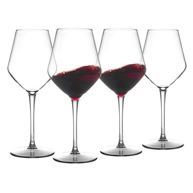 MICHLEY Unbreakable Stemmed Wine Glass 100% Tritan Dishwasher safe Glassware 15 oz, Set of 4