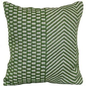 Outdoor Throw Pillow Square - Woven Zig Green - Threshold™
