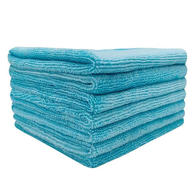 Microfiber Cleaning Cloths-8PK The Best Reusable Cleaning Products Quality First Soft Bright-Colored Towel Suitable for Kitchen House Stainless Steel Appliances 12"x12" (Blue)