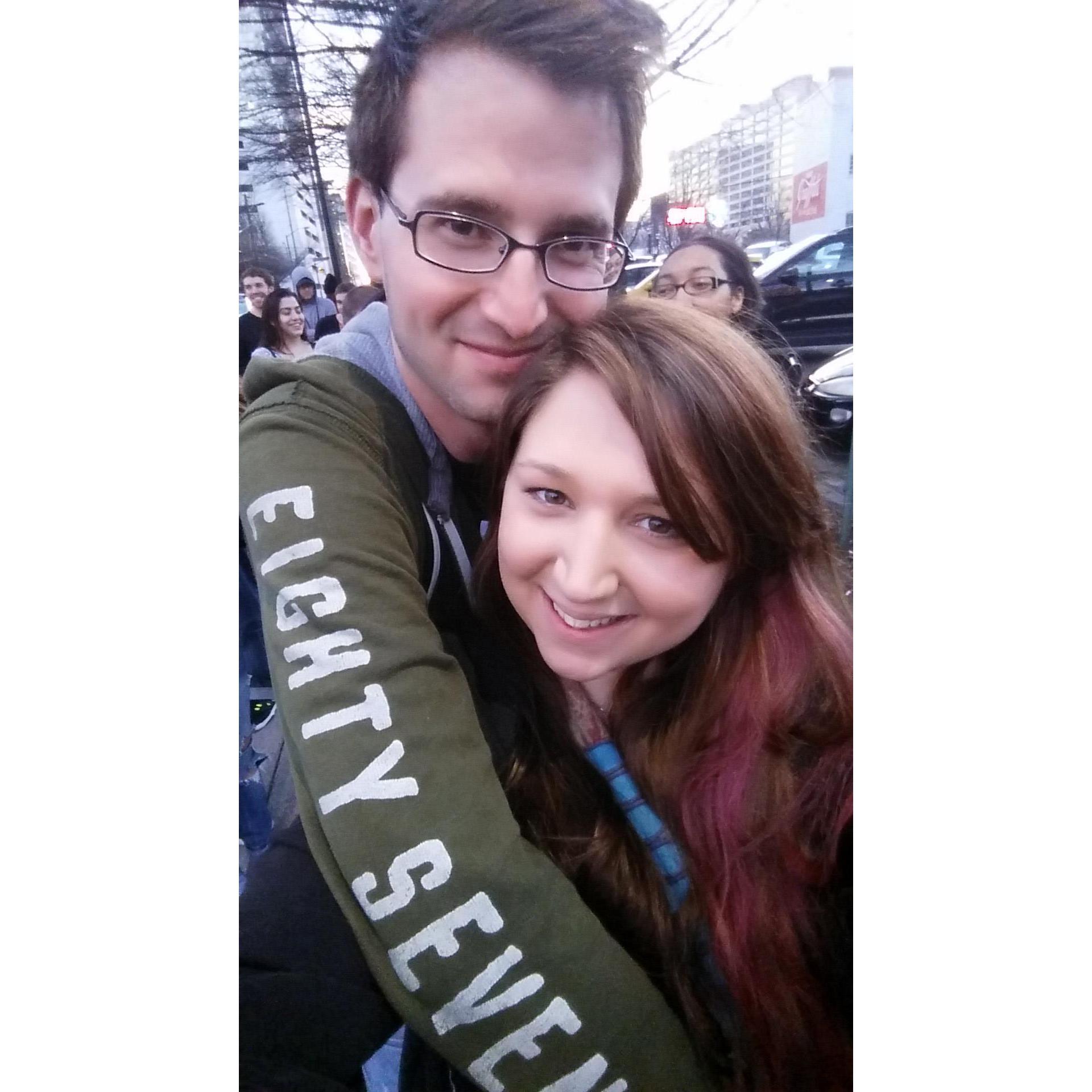 Our first concert together, Breaking Benjamin (of course), Atlanta, Feburary 2016