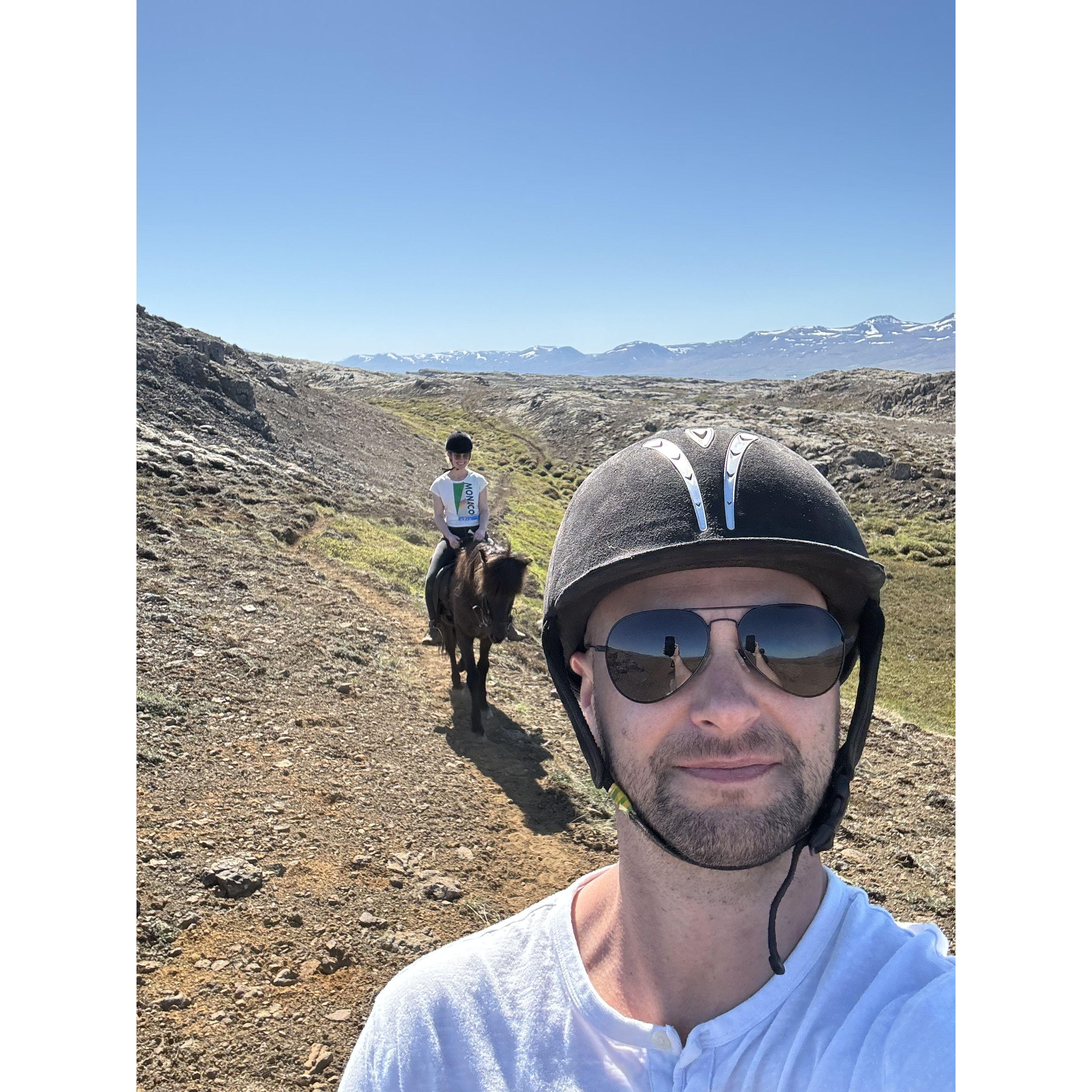 Icelandic horseback riding as an engaged couple!!