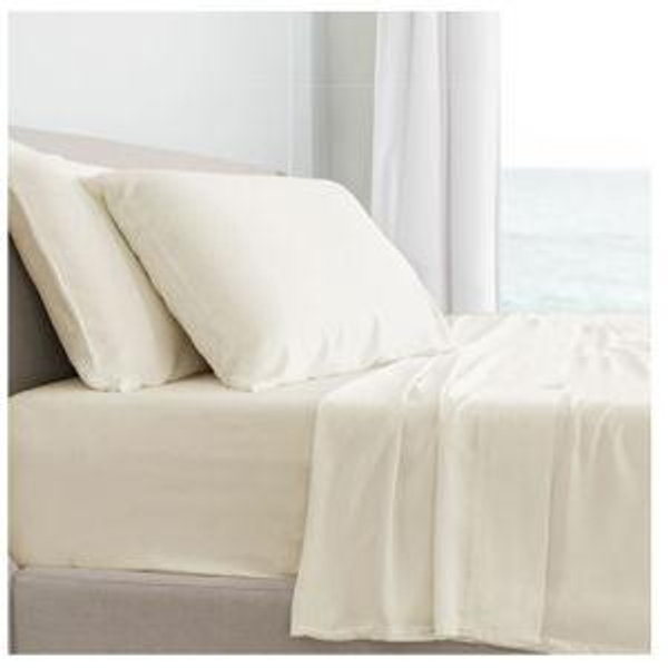 Cariloha Classic Bamboo Bed Sheet Set in King Size, Ivory