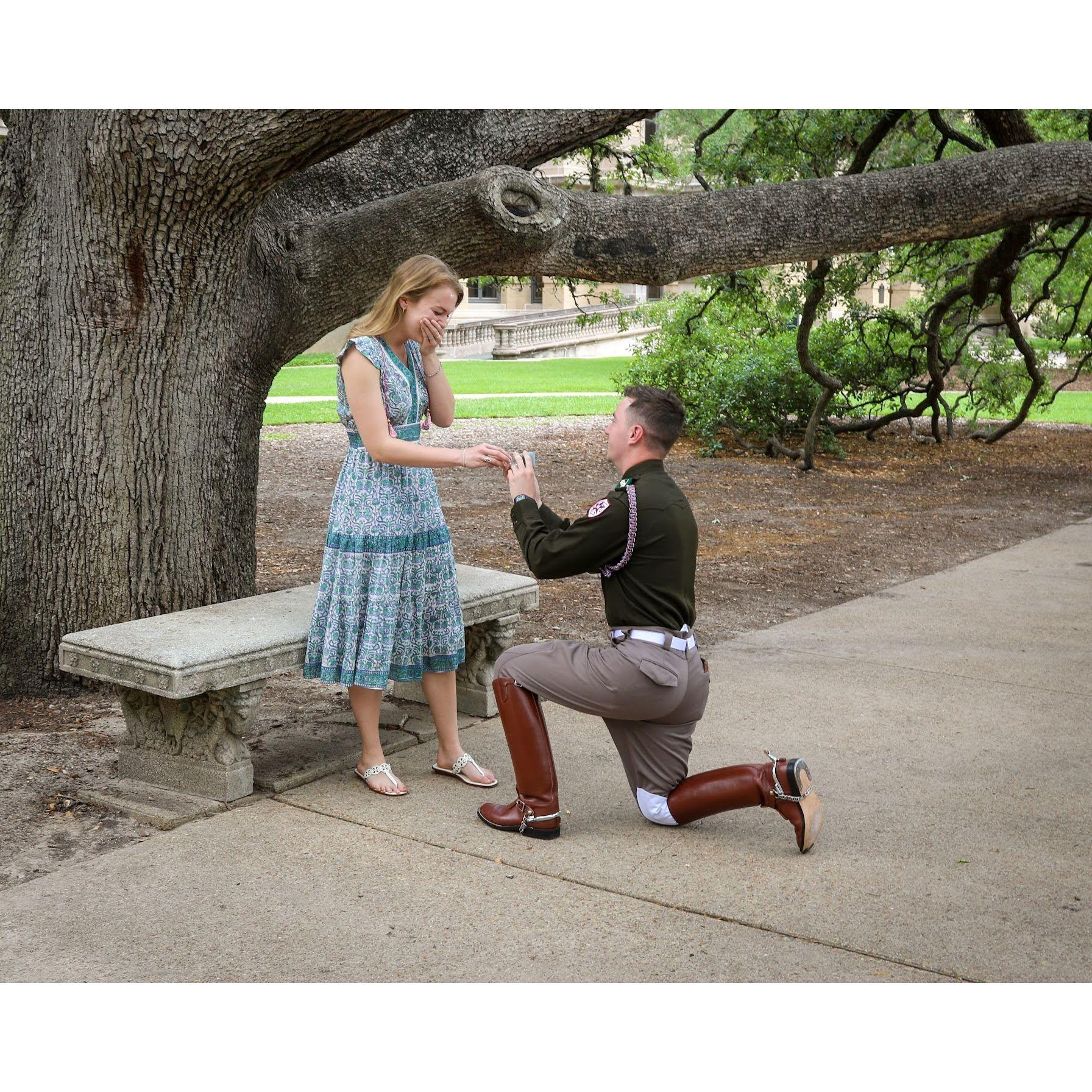 Batie did such a great job planning and the proposal was a HUGE surprise!