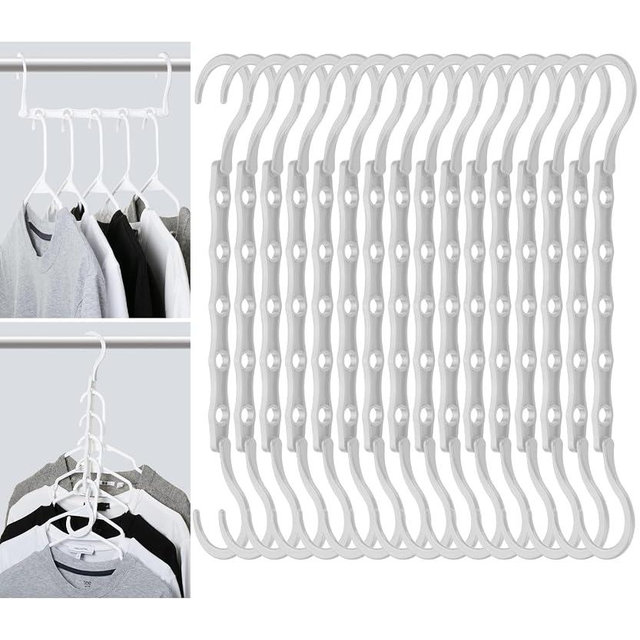 Mr. Pen- Space Saving Hangers, 16 pcs, 360° Rotating Hooks, Magic Cascading Hanger Organizer with 5 Enclosed Slots, Closet Organizers and Storage for Clothes, College Dorm Room Essentials
