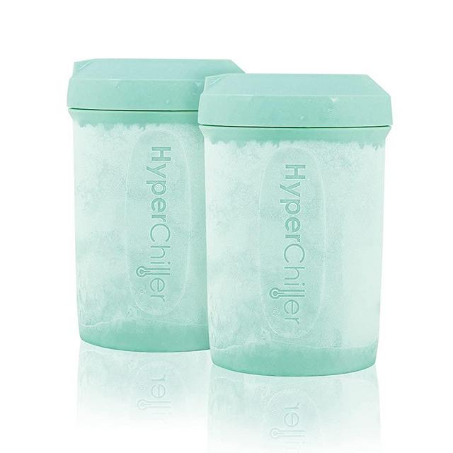 HyperChiller EBC-1023M 2-Pack Patented Coffee Beverage Cooler, Ready in One Minute, Reusable for Iced Tea, Wine, Spirits, Alcohol, Juice, 12.5 OZ, Mint, 12.5OZ