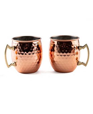 Thirstystone by Cambridge Faceted 20 Oz Moscow Mule Mugs, Set of 2