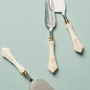 Goldenrod Cheese Knives, Set of 3