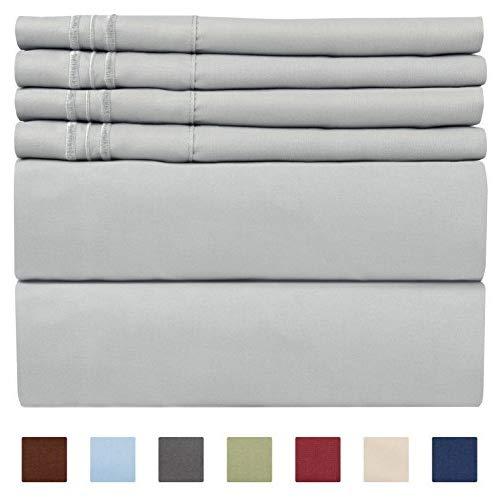 Extra Deep Pocket Sheets - 6 Piece Sheet Set - Queen Sheets Deep Pocket- Extra Deep Pocket Queen Sheets - Deep Fitted Sheet Set - Extra Deep Pocket Queen Size Sheets - Easily Fits Extra Deep Mattress