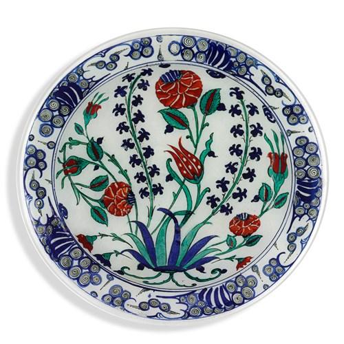 Iznik Design Circular Glass Platter