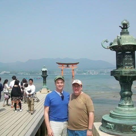 Torii gate at Itsukushima Island.