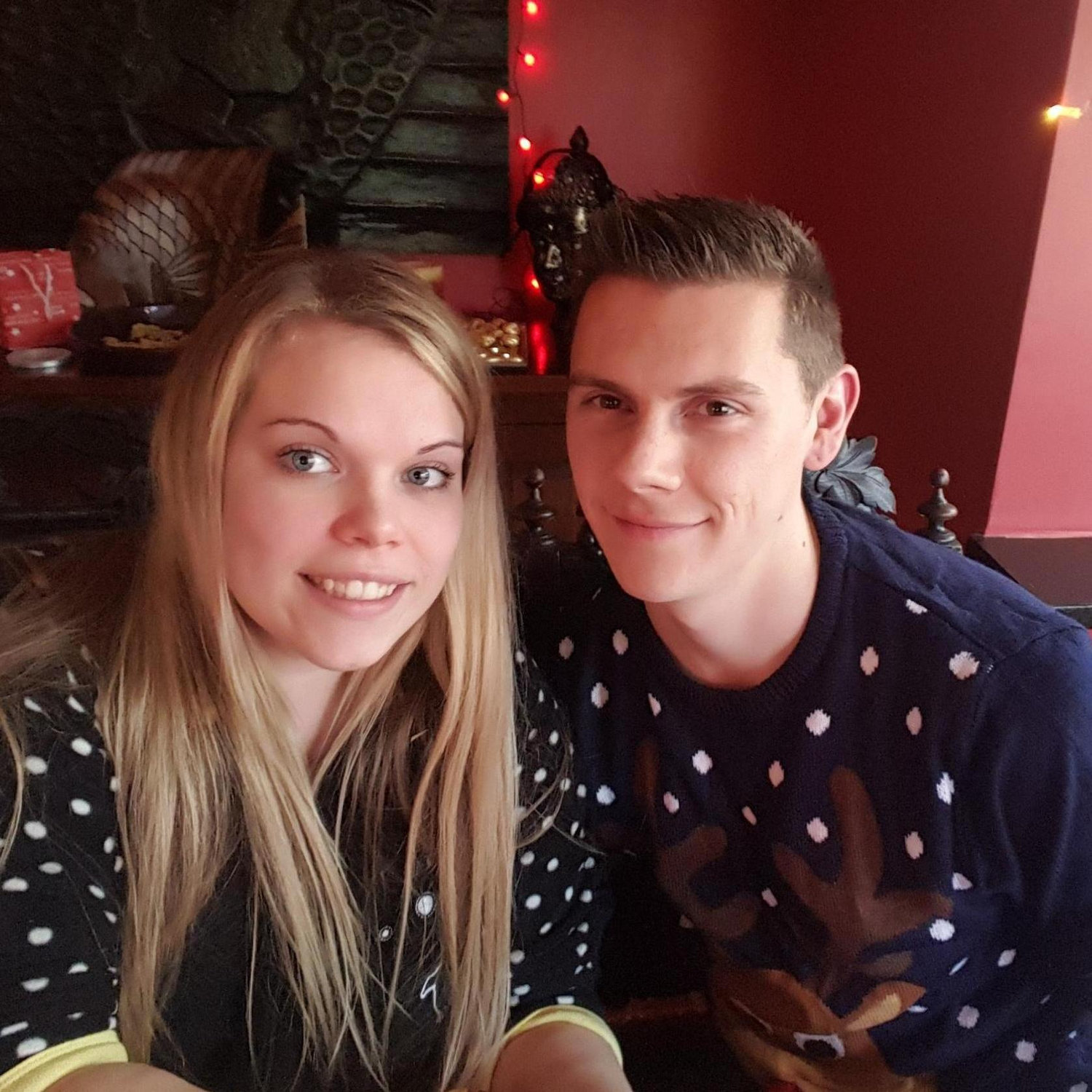 Our first Christmas after moving in with eachother in 2016 ๐