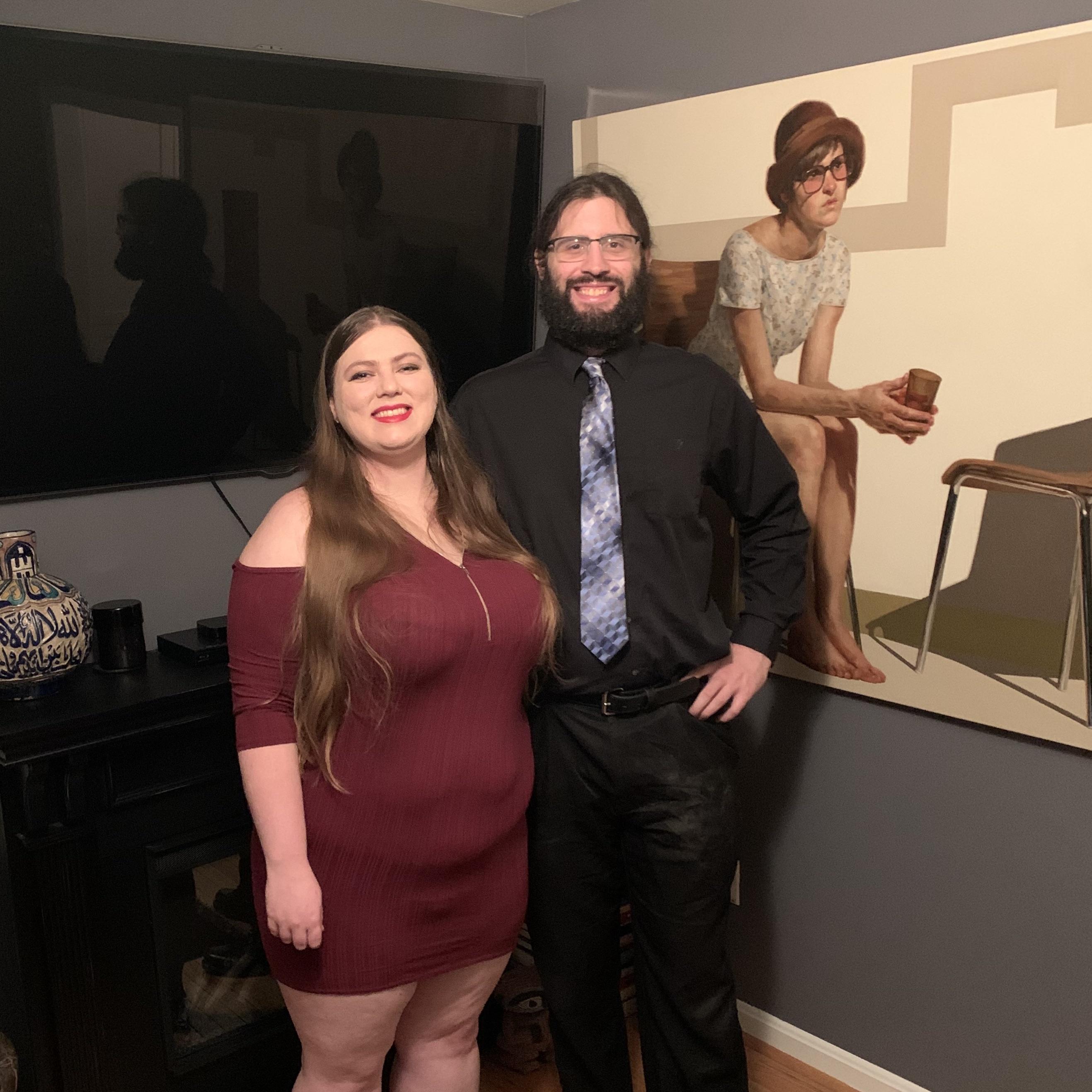 New Year's Eve, a few hours before we became engaged!