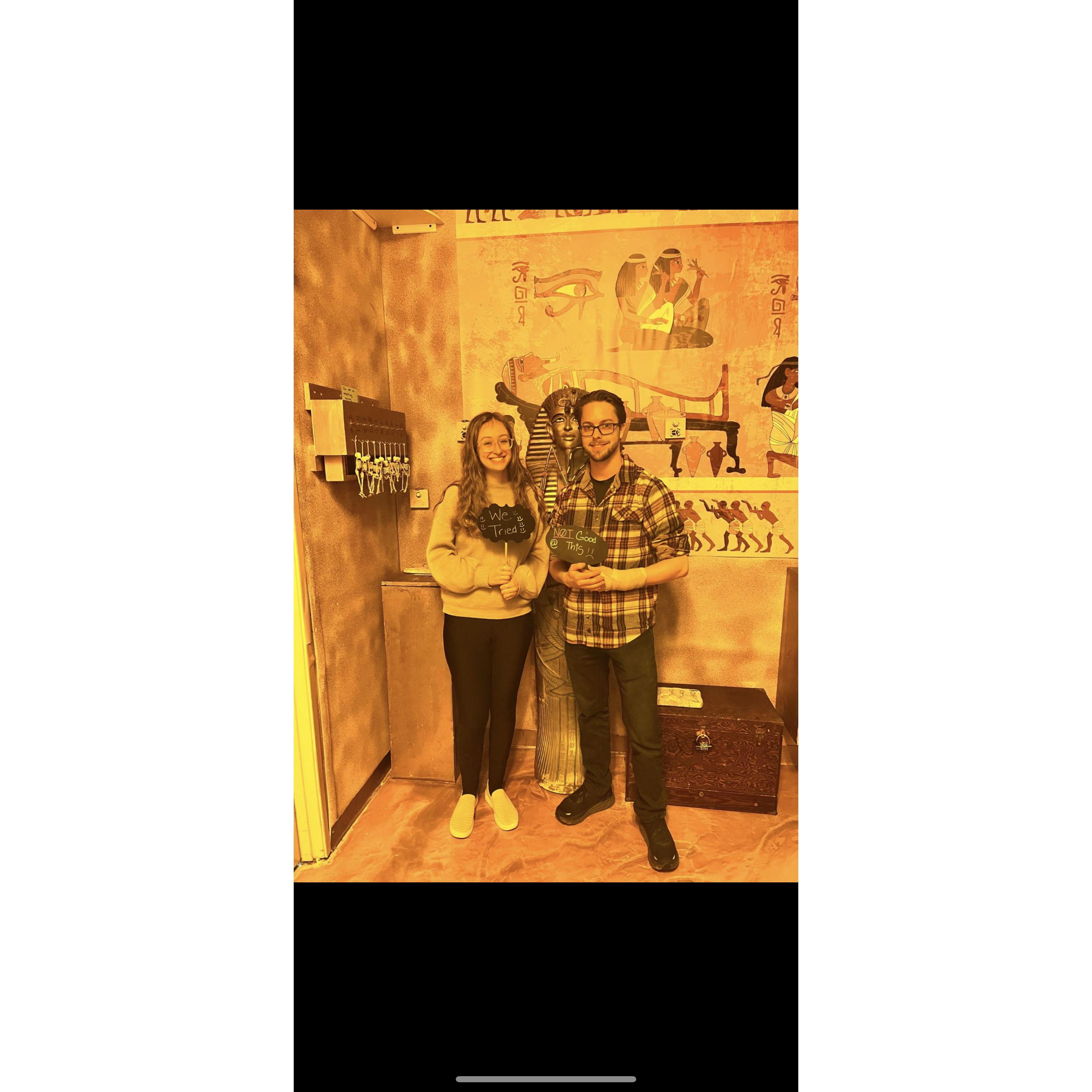 Our 2nd date at an Escape Room (: