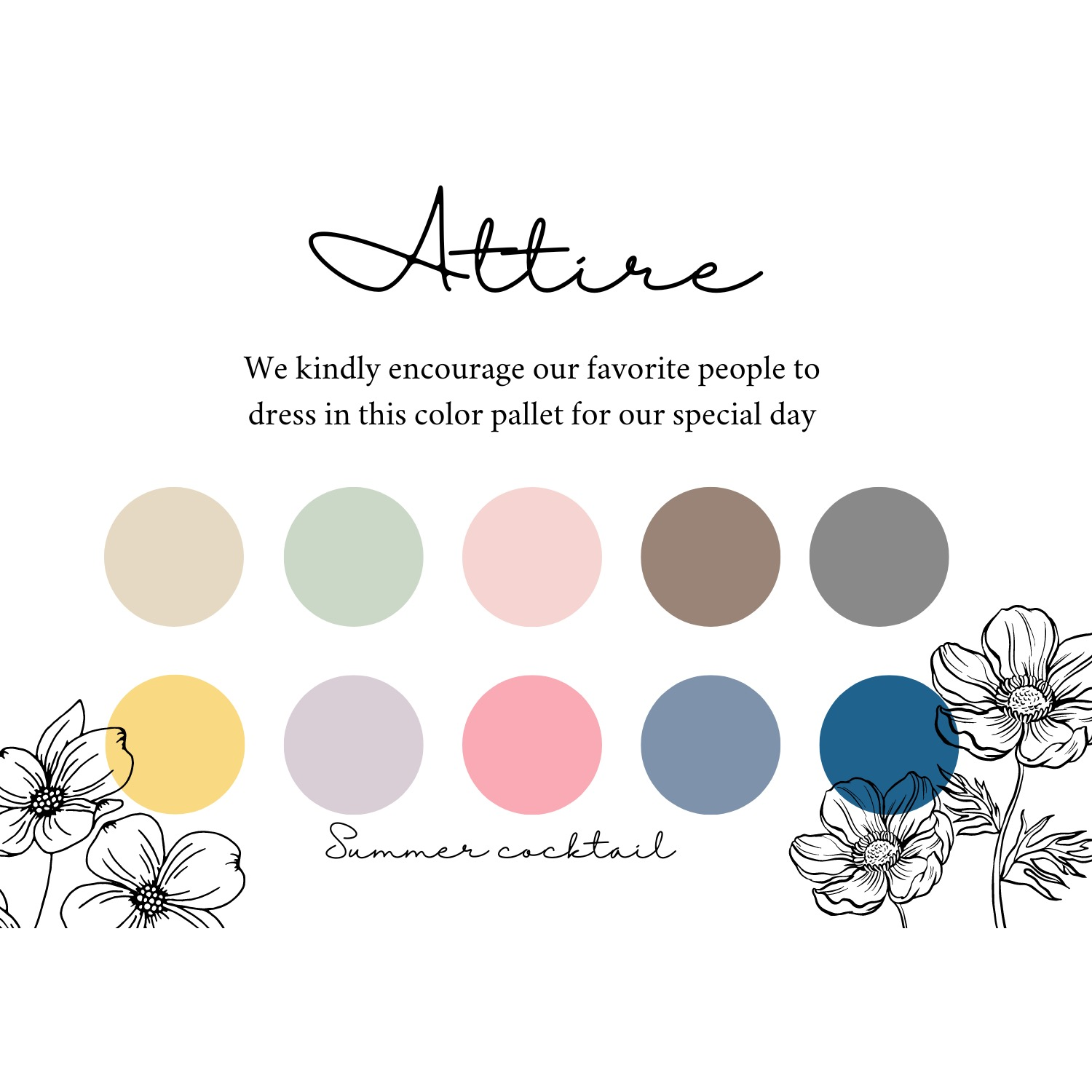 Attire color pallet