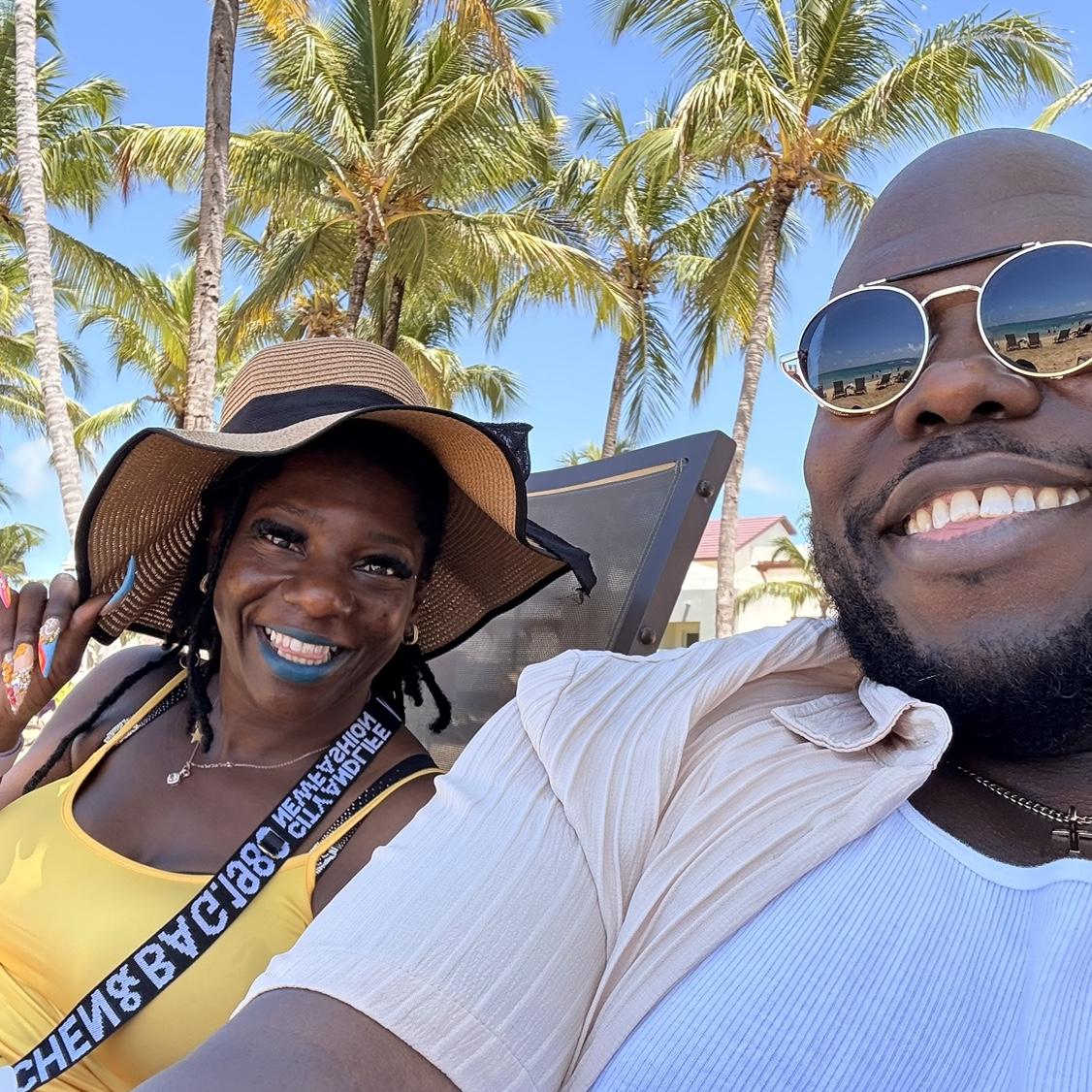My first time on the beach in the D.R. It was so lovely and peaceful. I felt like I was on top of the world, with my girL