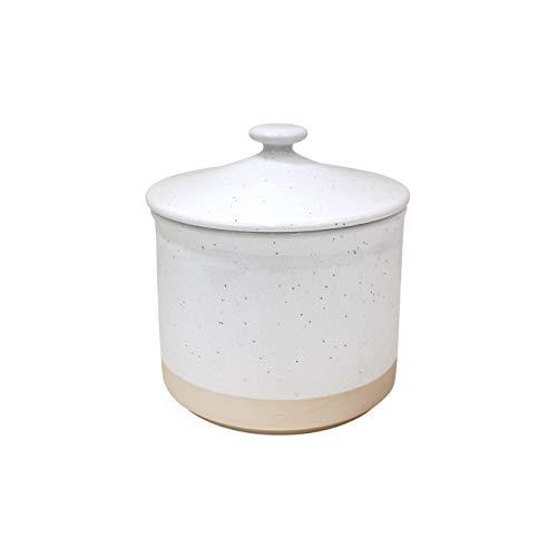 Casafina Fattoria Collection Stoneware Ceramic Large Canister 94 oz, White