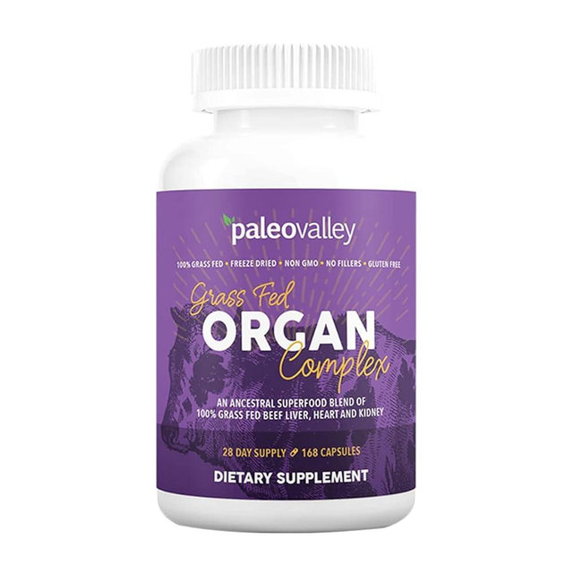 Paleovalley Grass Fed Beef Organ Complex - Freeze-Dried Beef Liver, Heart, and Kidney Blend, 1 Bottle