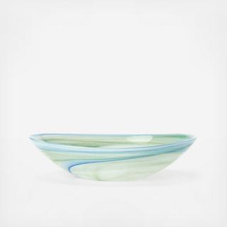 Alabaster Glass Oval Bowl, Set of 2