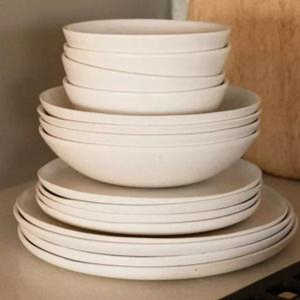 Matching set of dishware