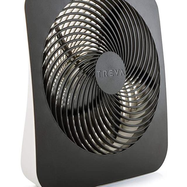 Treva 10-Inch Portable Desktop Air Circulation Battery Fan - 2 Cooling Speeds - With AC Adapter