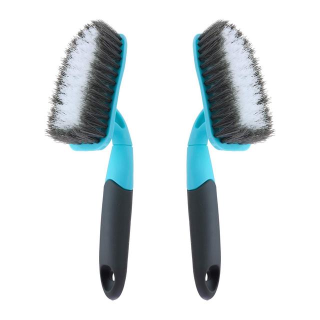 2-Pack Scrub Brush for Cleaning with Long Handle, Medium Firm Brush Bathroom Cleaning Supplies and Bathtub Cleaner and Shower Cleaning Brush, Multi-Scene Use for Kitchen Brush or Carpet Brush