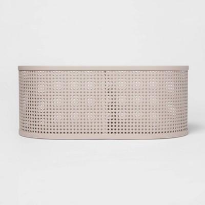 Oval Metal Bin Divider With Powder Coated Finish And Mesh Bottom Light Gray - Project 62&#8482;