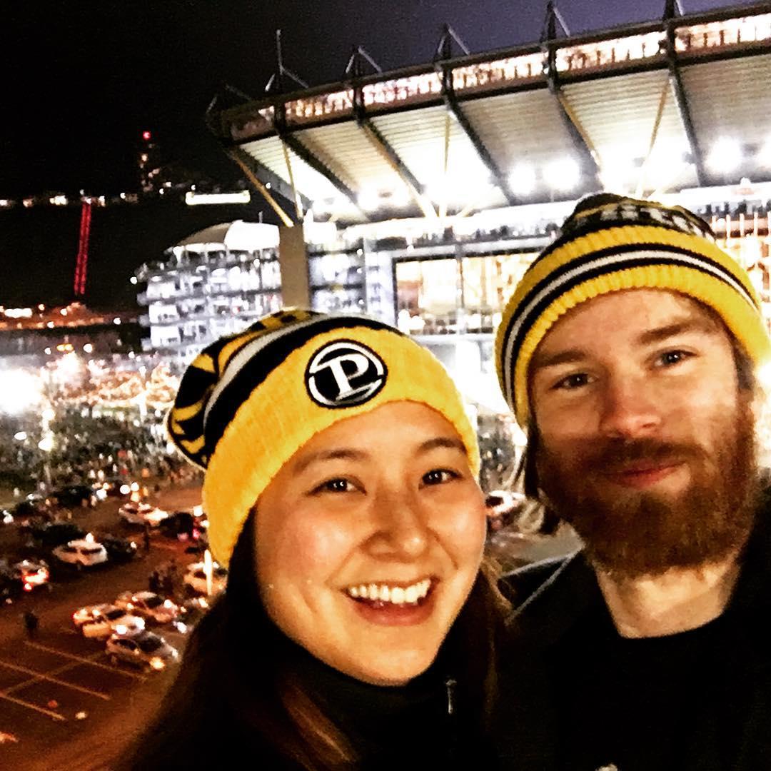 Our first football game.