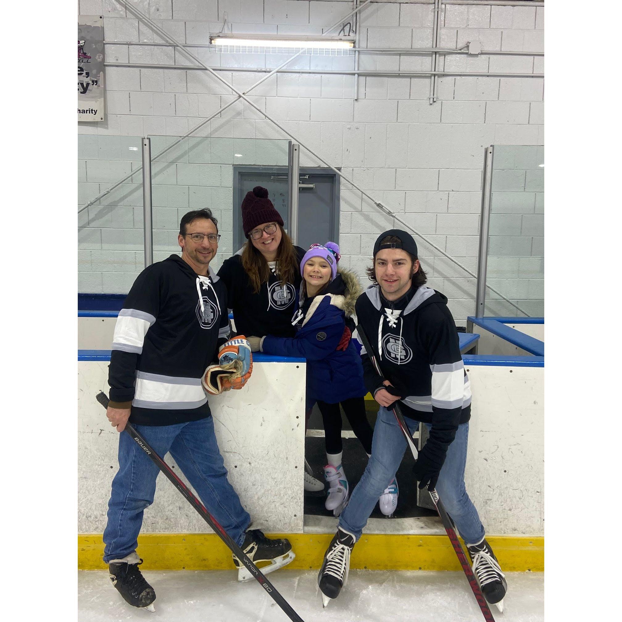 Family fun skating together and sporting our matching MG (MyDeal Graphics) hoodies