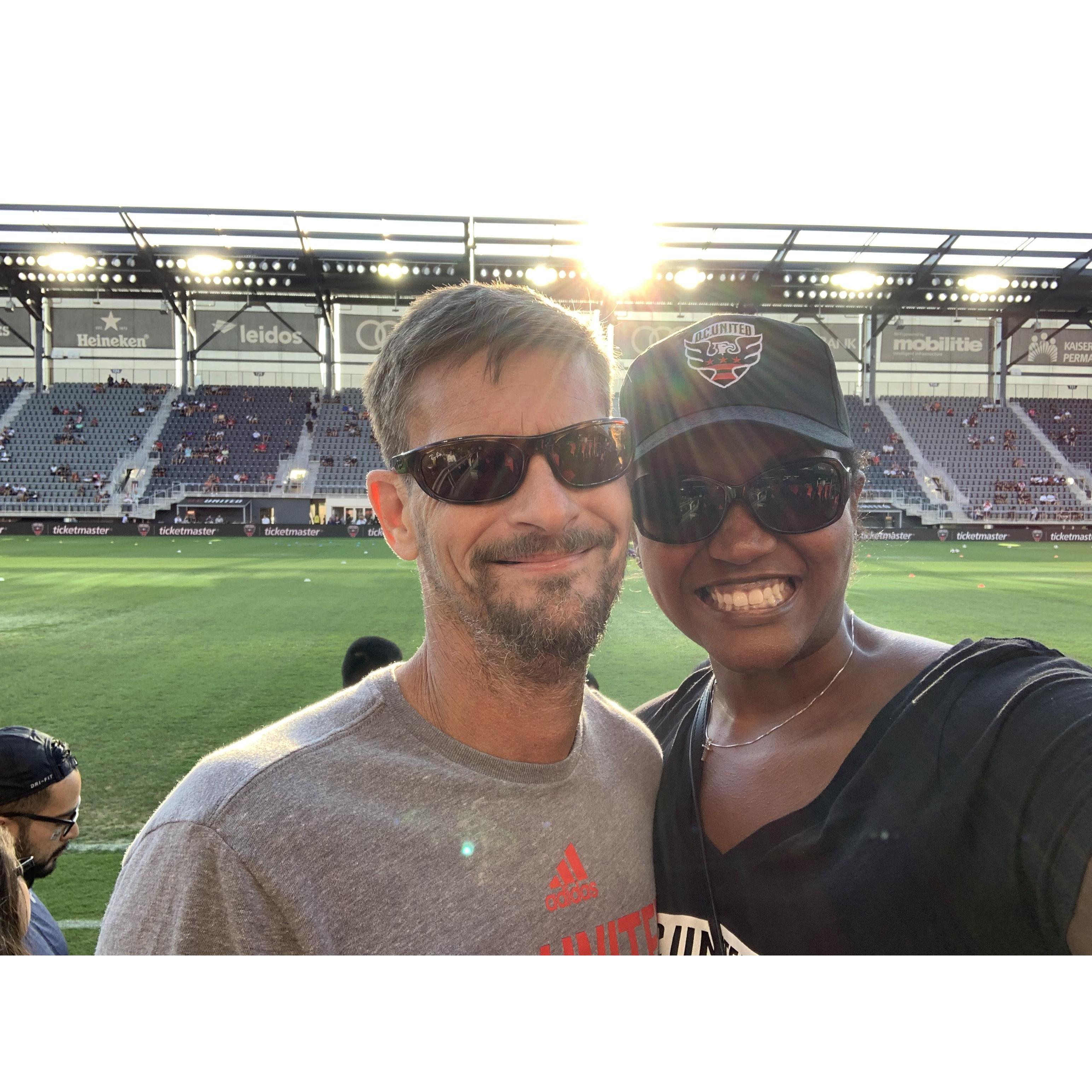 At Audi Field for the DC United game.