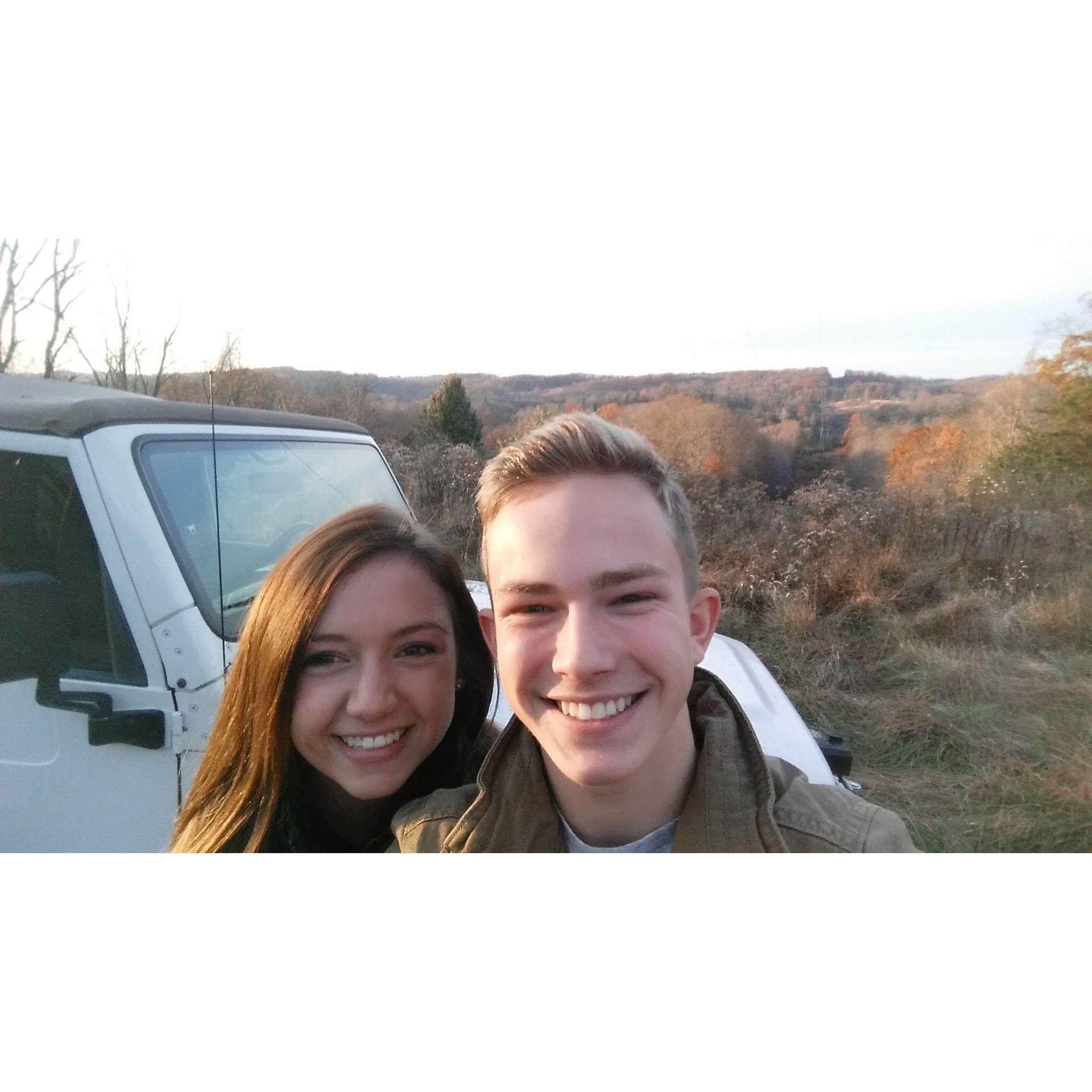 We first said "I love you" right before taking this picture; we would later get engaged at the same spot.
