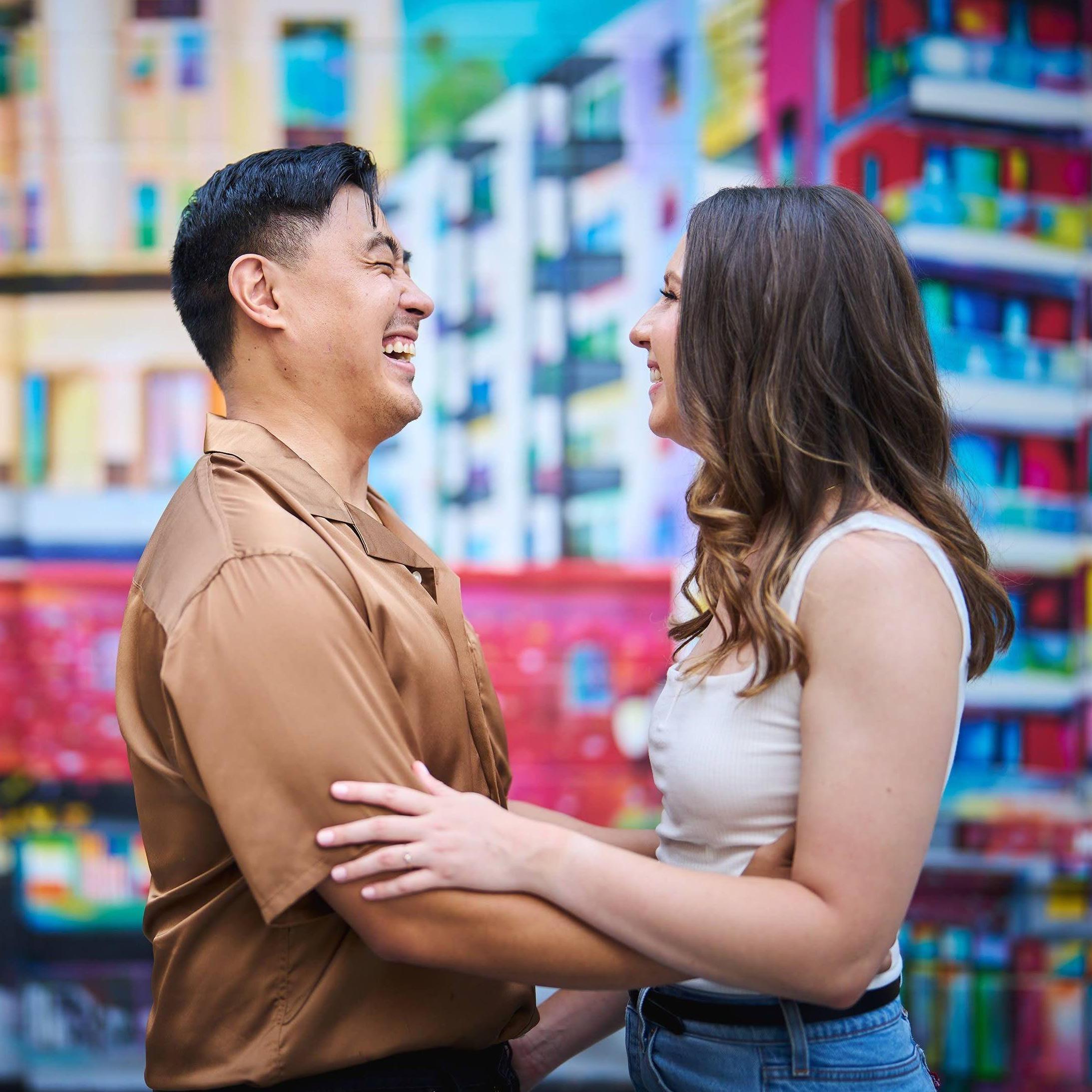 Laughter is the best medicine for a long photo shoot.