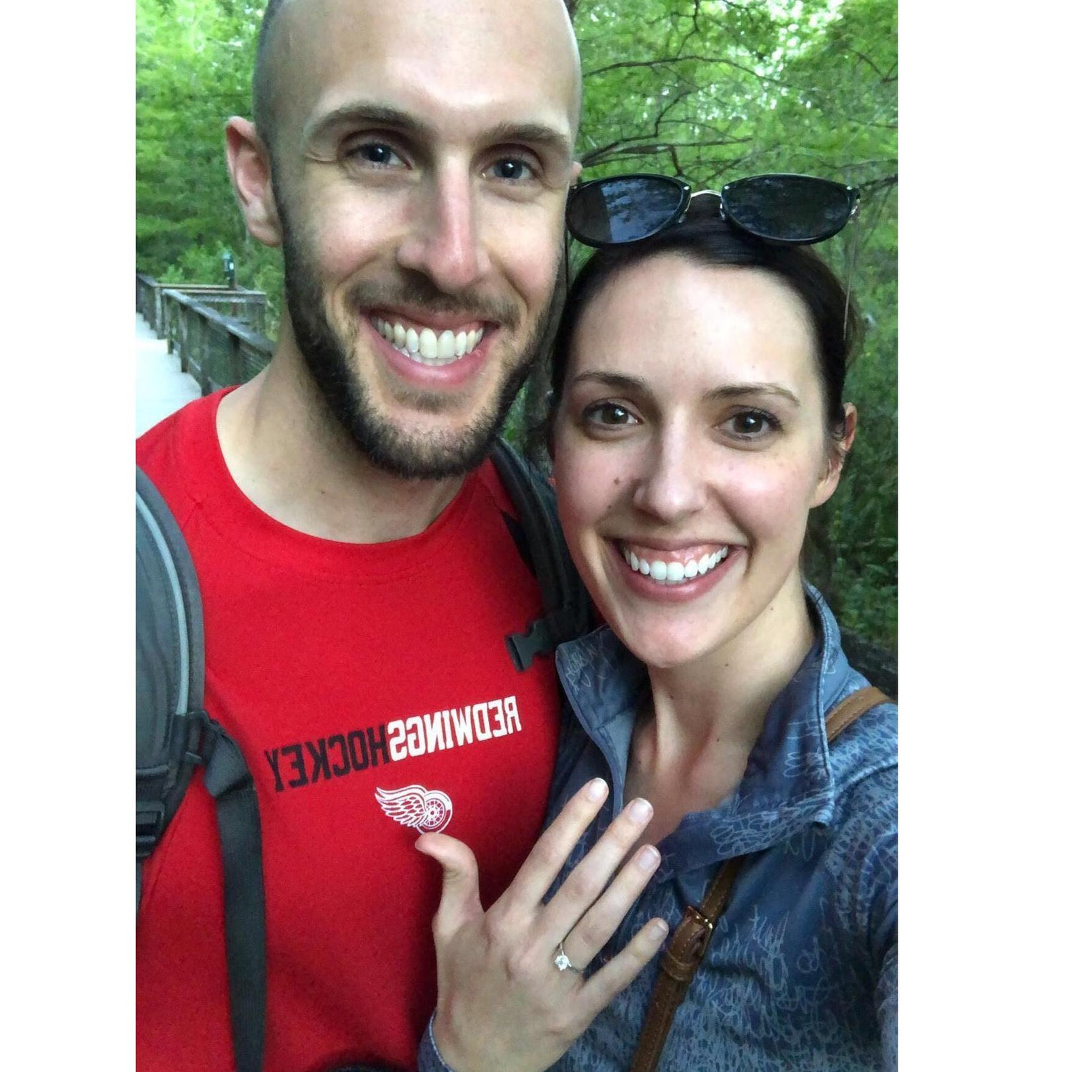 Moments after getting engaged!