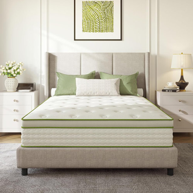 Emerspring King Mattress 14 Inch Hybrid Memory Foam Mattress in a Box with Individual Pocket Innerspring for Motion Isolation & Pressure Relief, Edge Support, Medium Firm